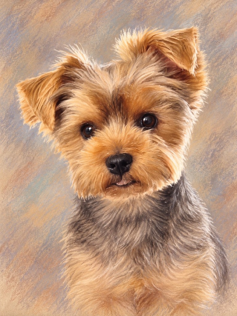 Milly in the Soft Pastels AI pet portrait style